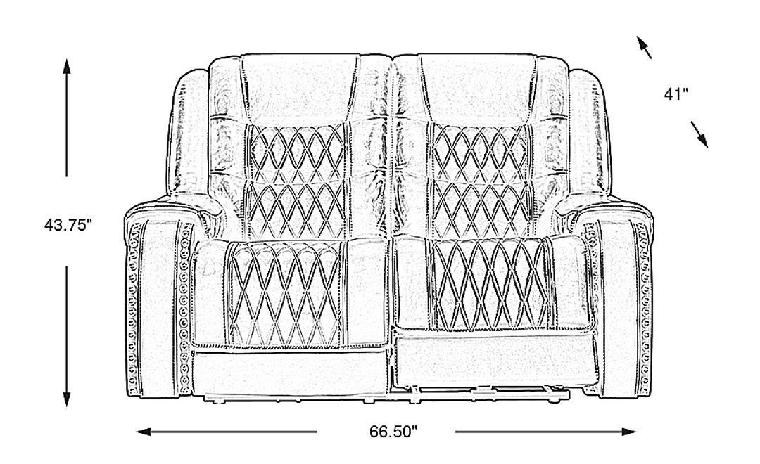 Marquee Leather Non-Power Reclining Loveseat