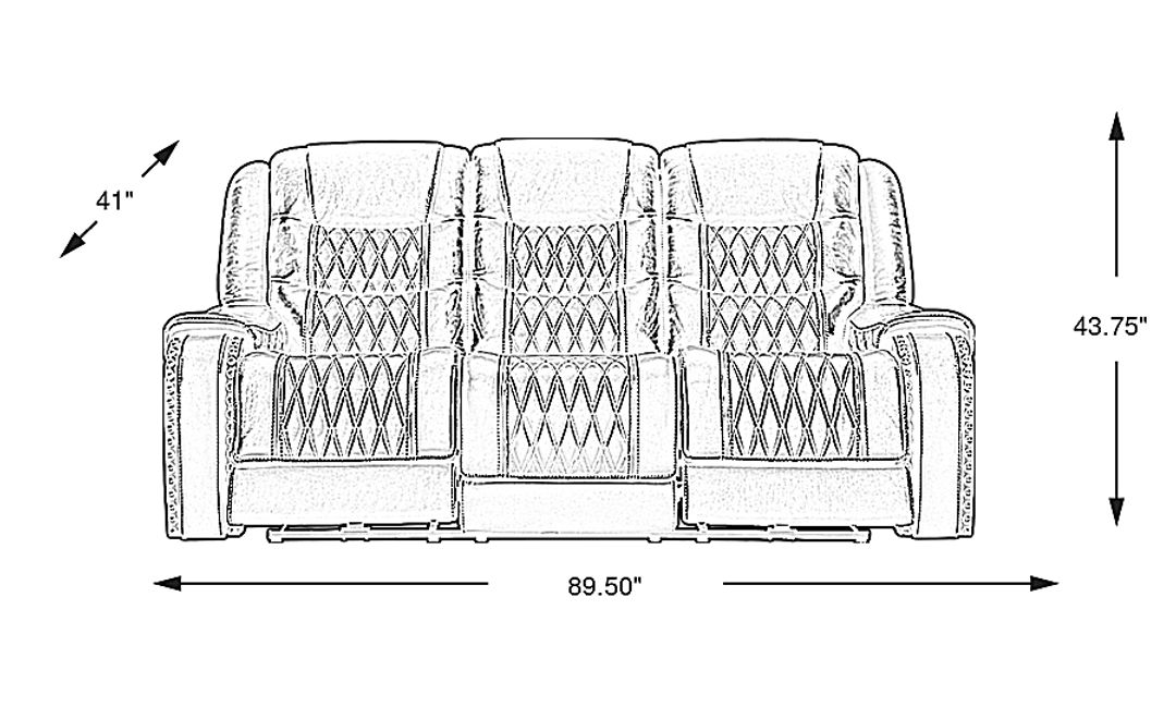 Marquee Leather Triple Power Reclining Sofa