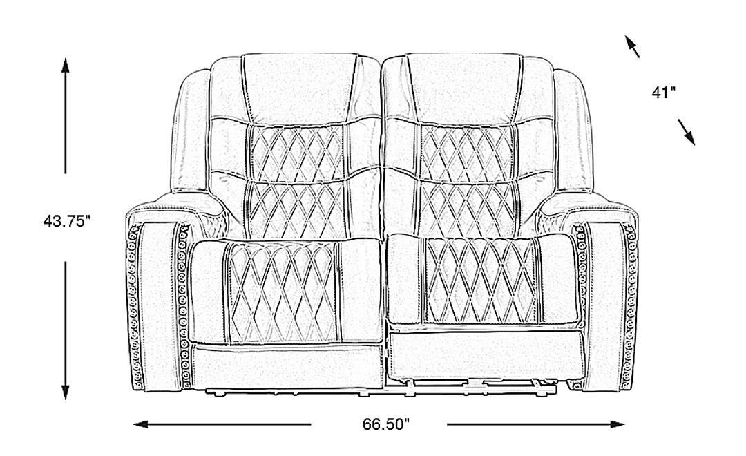 Marquee Leather Non-Power Reclining Loveseat