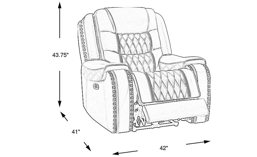 Marquee Leather Triple Power Recliner