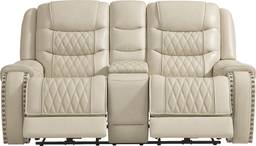 triple power reclining console loveseat