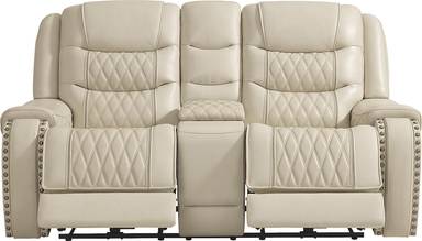 triple power reclining console loveseat
