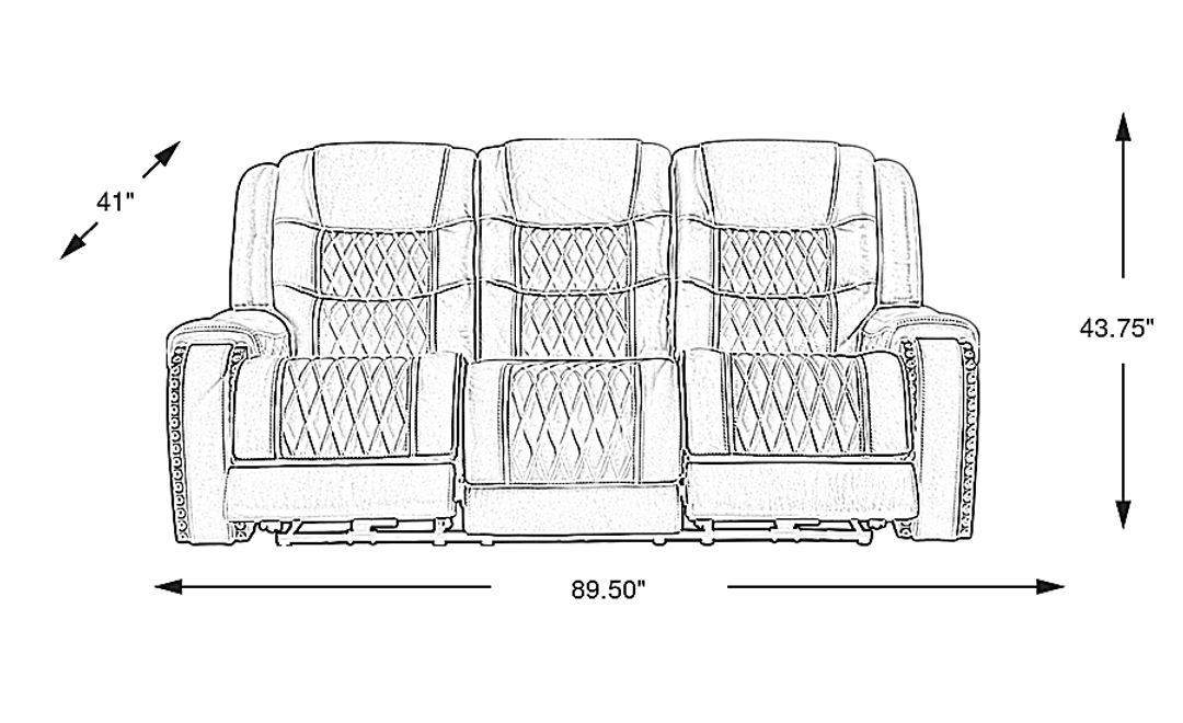 Marquee Leather Triple Power Reclining Sofa