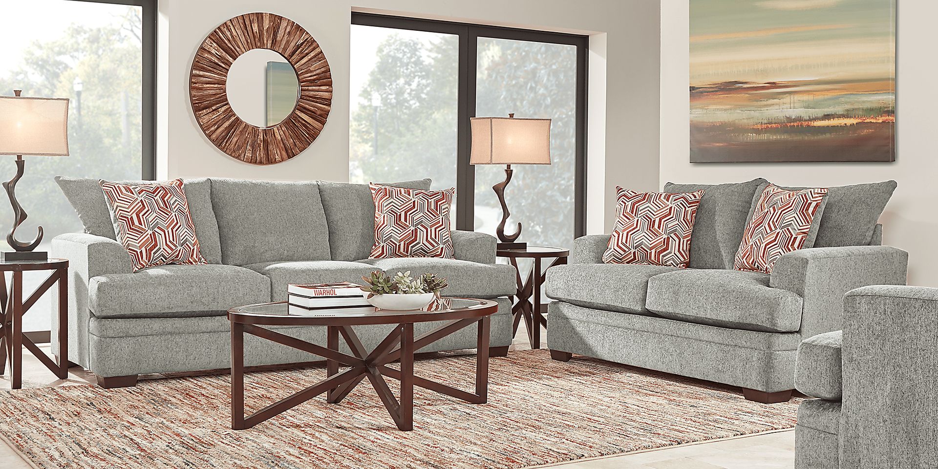 Marquis Heights Pewter 5 Pc Living Room - Image 1