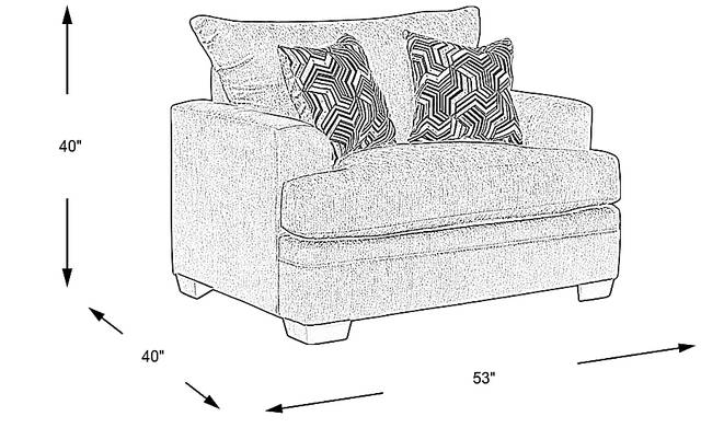Dimension Image. Please refer to the Dimension Tab on this page for dimension details.