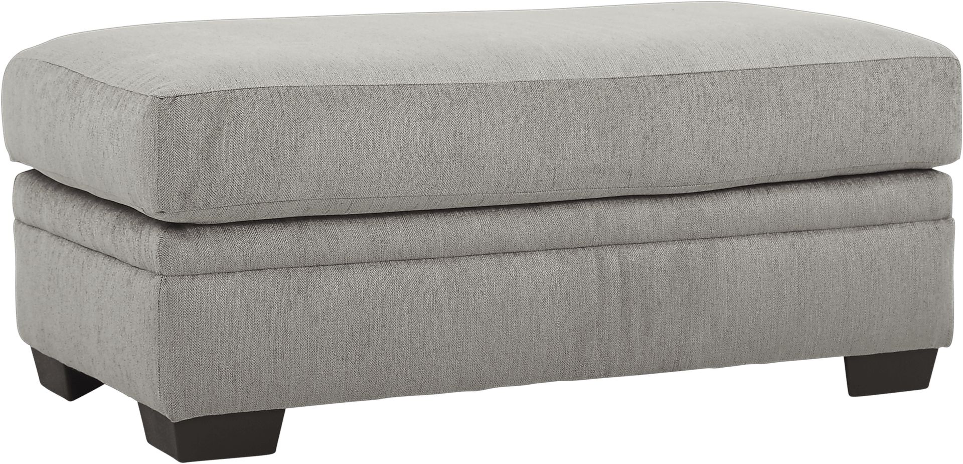 Marquis Heights Pewter Ottoman - Image 1