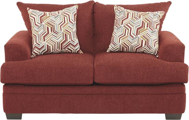 Marquis Heights Red Loveseat - Thumbnail - Image 1