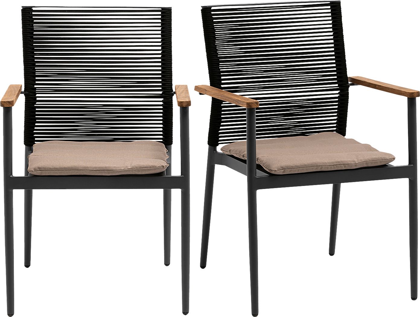 Marsalise Black Arm Chair, Set of 2