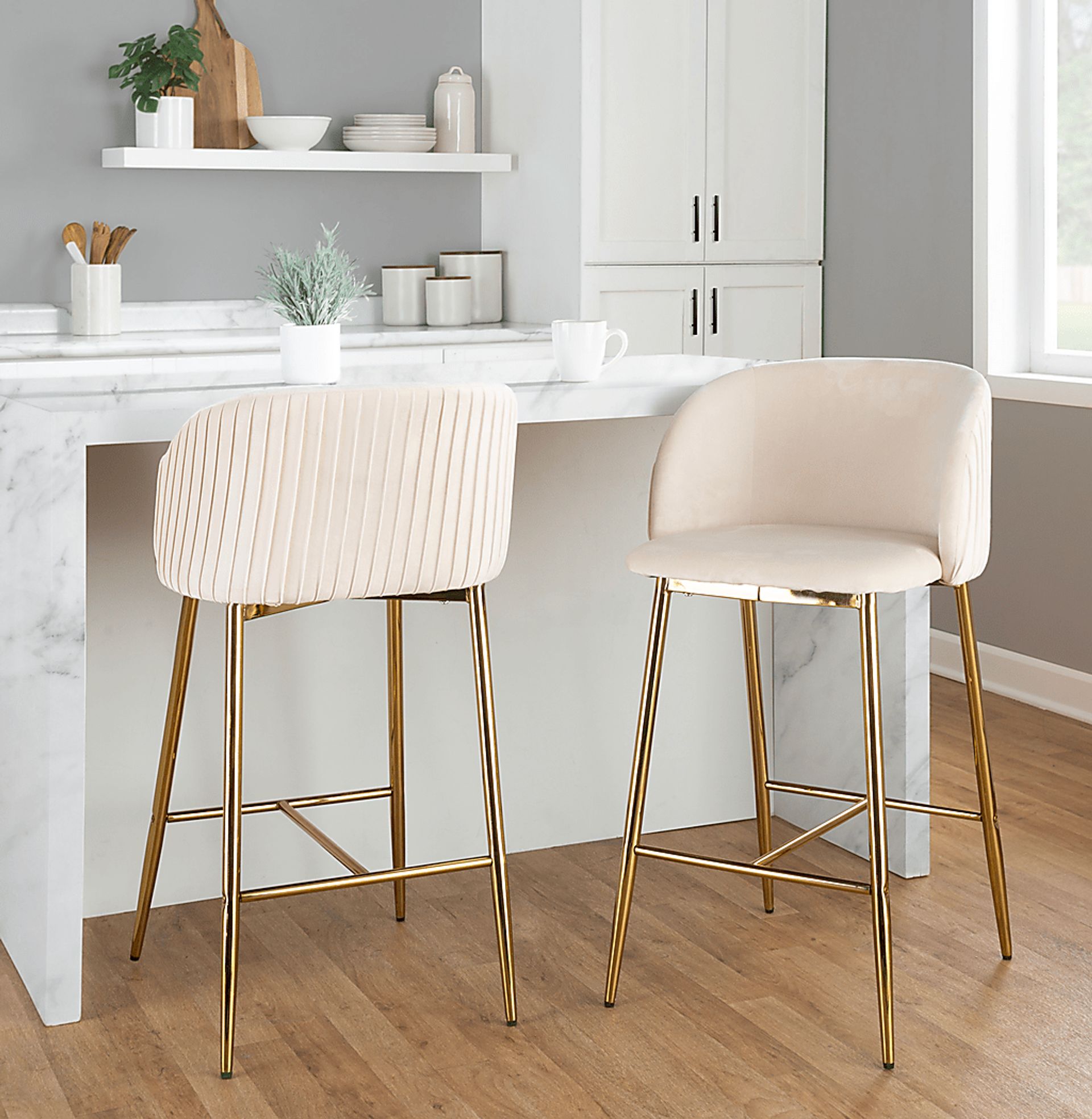 Marsanne I White Counter Height Stool, Set of 2 - Image 2