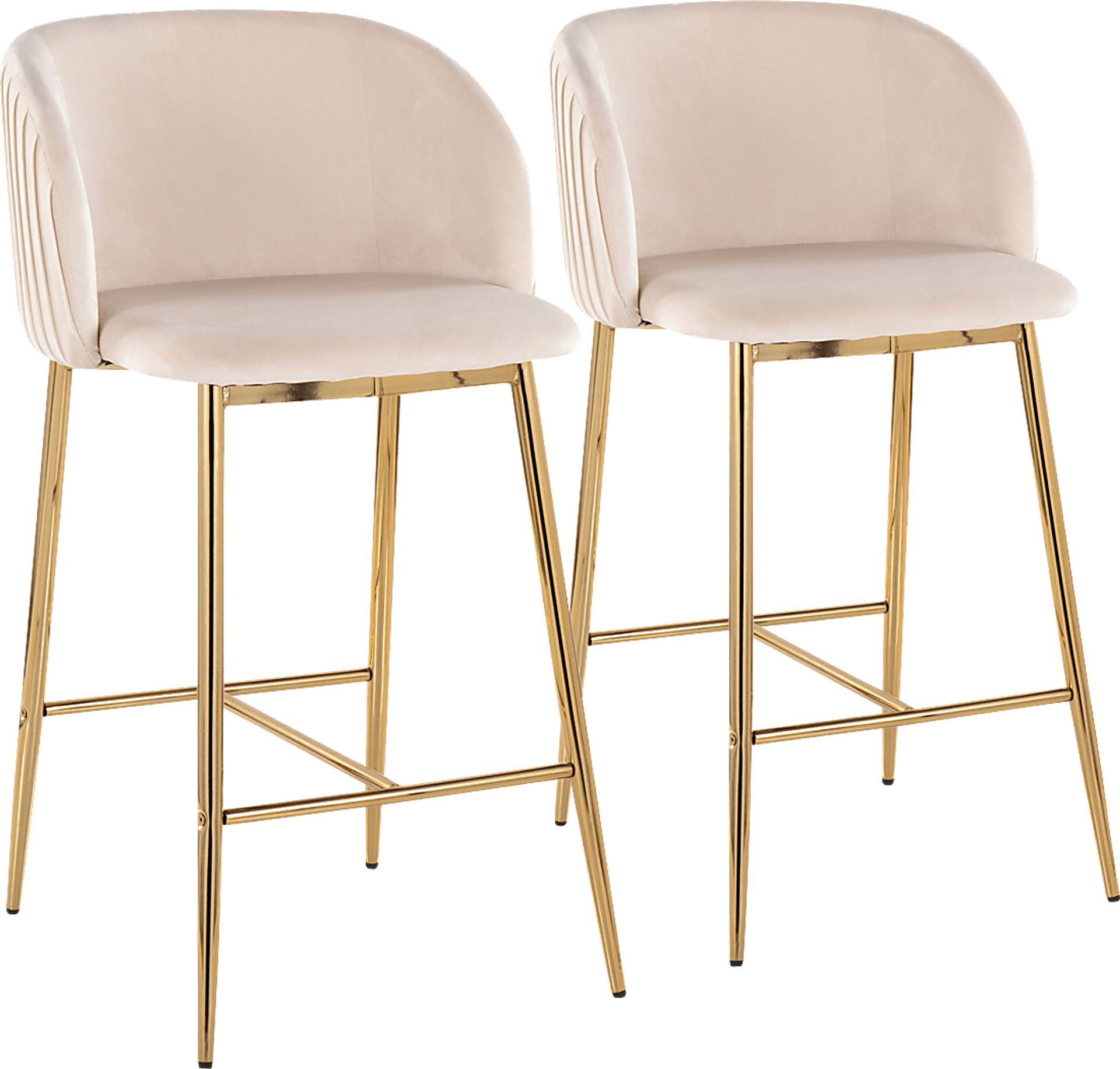 Marsanne I White Counter Height Stool, Set of 2 - Image 1