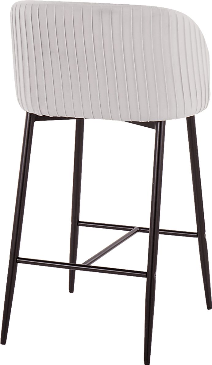 Marsanne II Silver Counter Height Stool, Set of 2