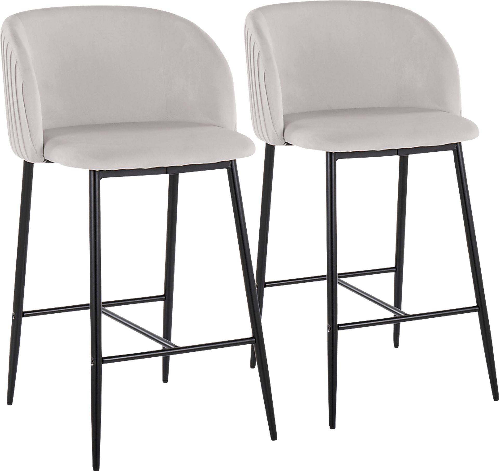 Marsanne II Silver Counter Height Stool, Set of 2 - Image 1