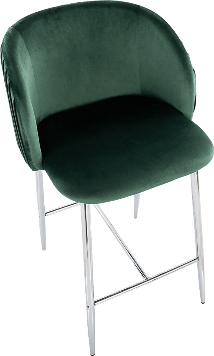 Marsanne III Green Counter Height Stool, Set of 2