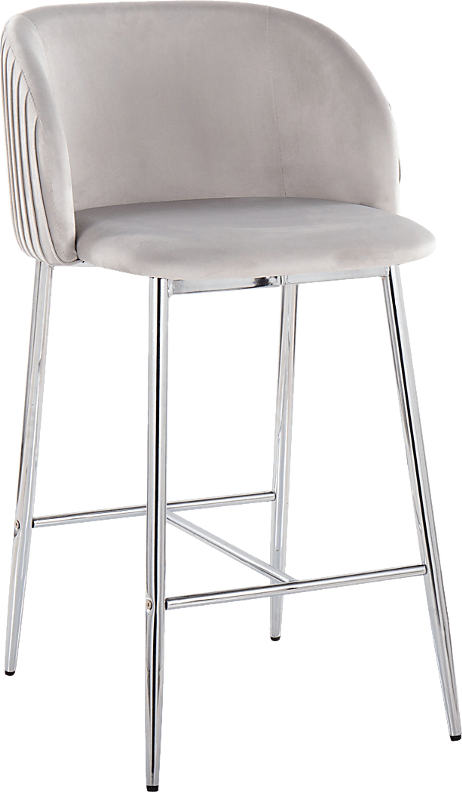 Marsanne III Silver Counter Height Stool, Set of 2 - Image 3