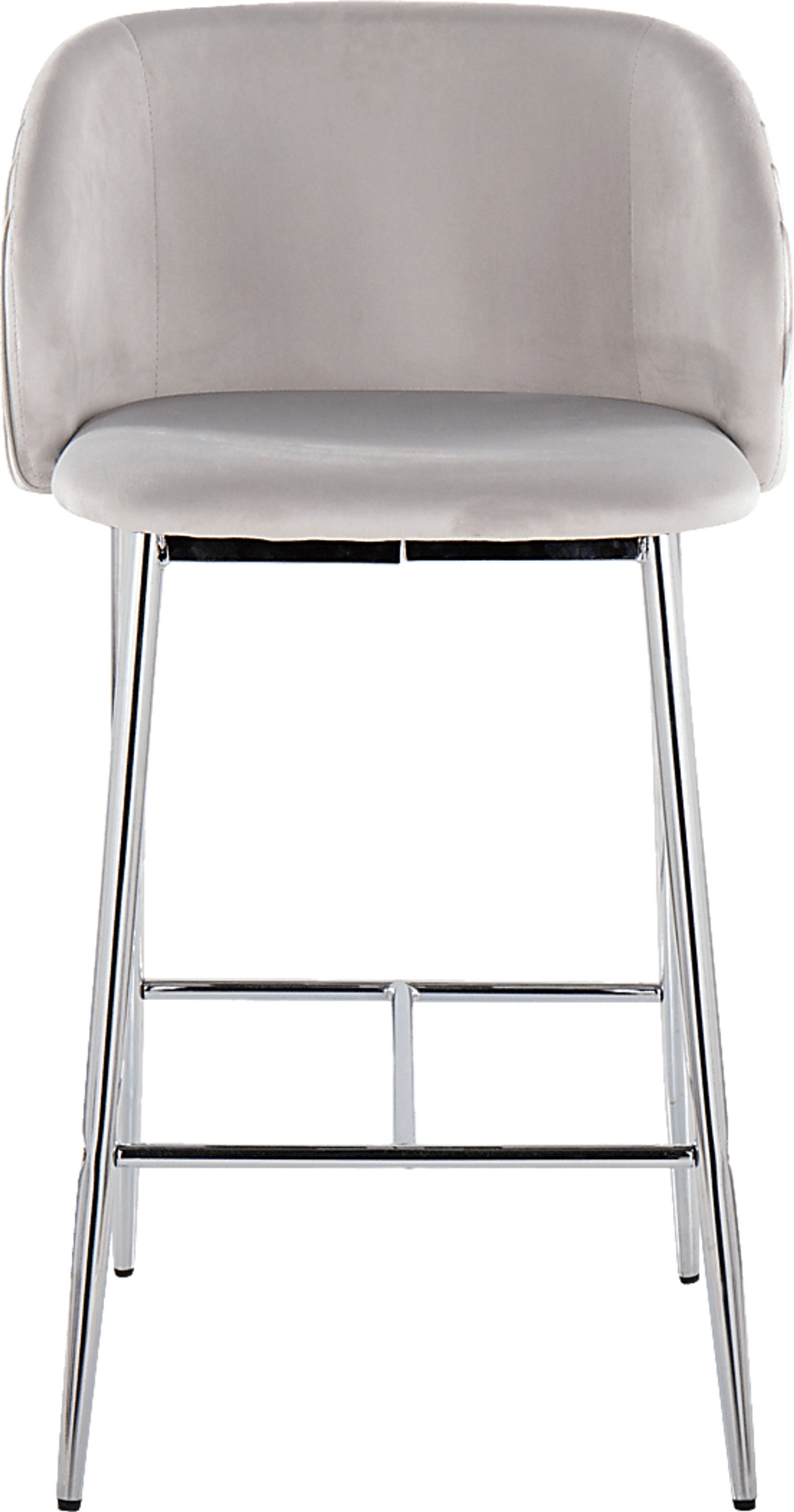 Marsanne III Silver Counter Height Stool, Set of 2 - Image 6