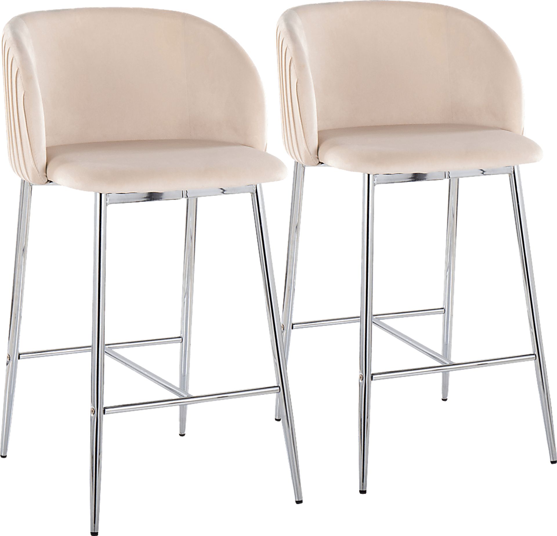 Marsanne III White Counter Height Stool, Set of 2 - Image 1