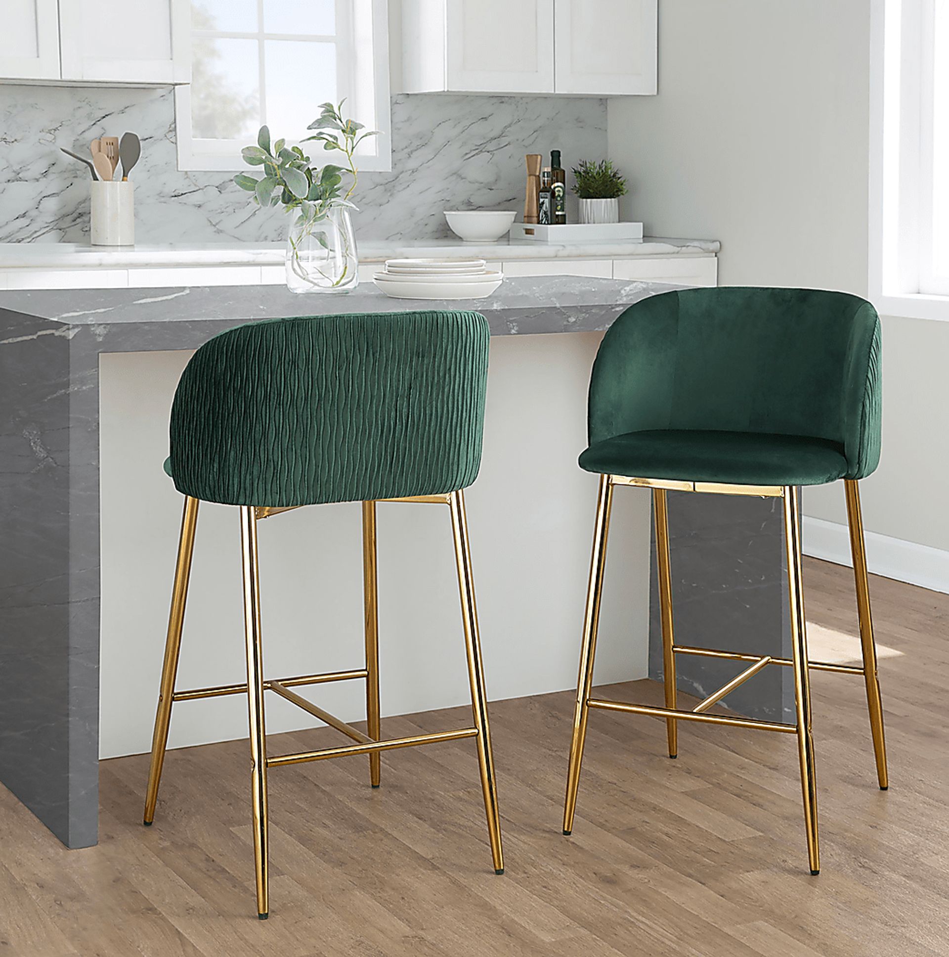 Marsanne IV Green Counter Height Stool, Set of 2 - Image 2