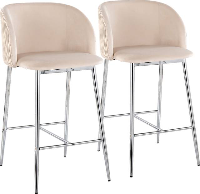 Marsanne VI White Counter Height Stool, Set of 2 - Thumbnail - Image 1