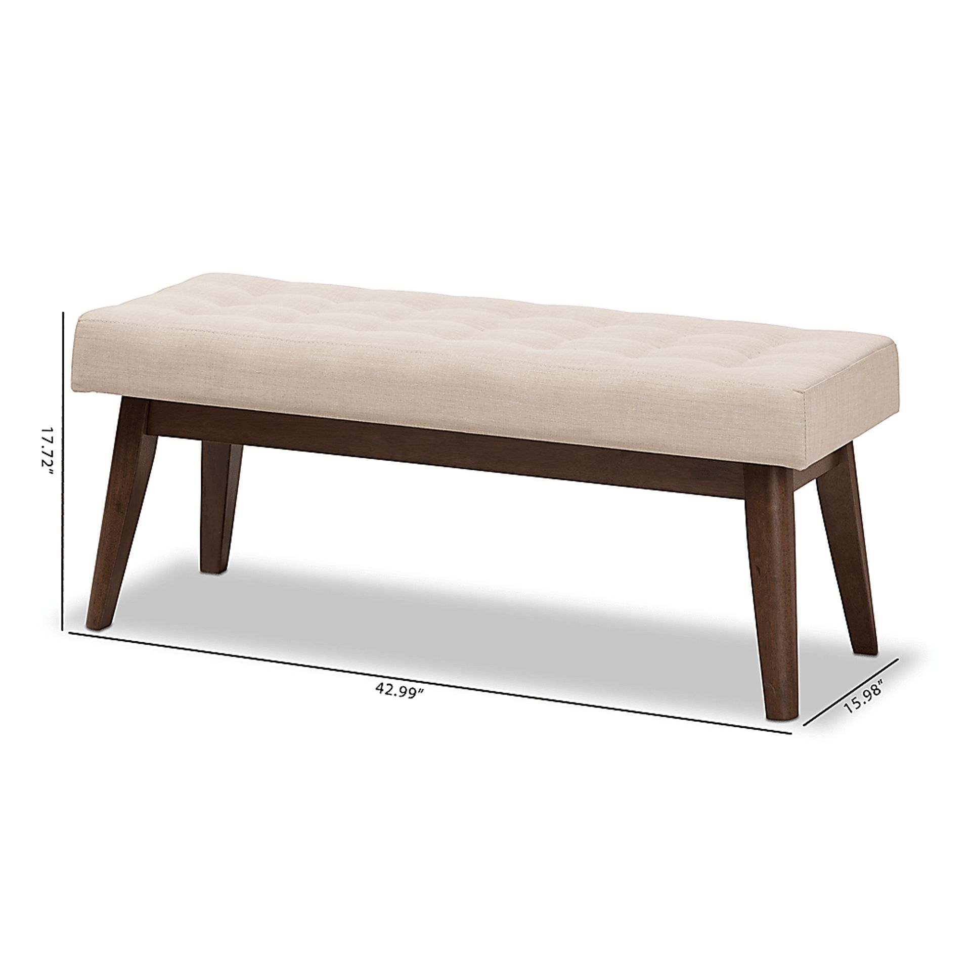 Marshead Beige Accent Bench - Image 7