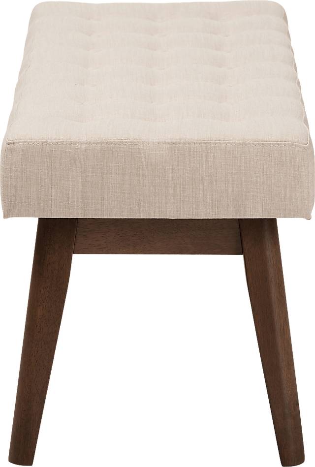 Marshead Beige Accent Bench - Thumbnail - Image 5