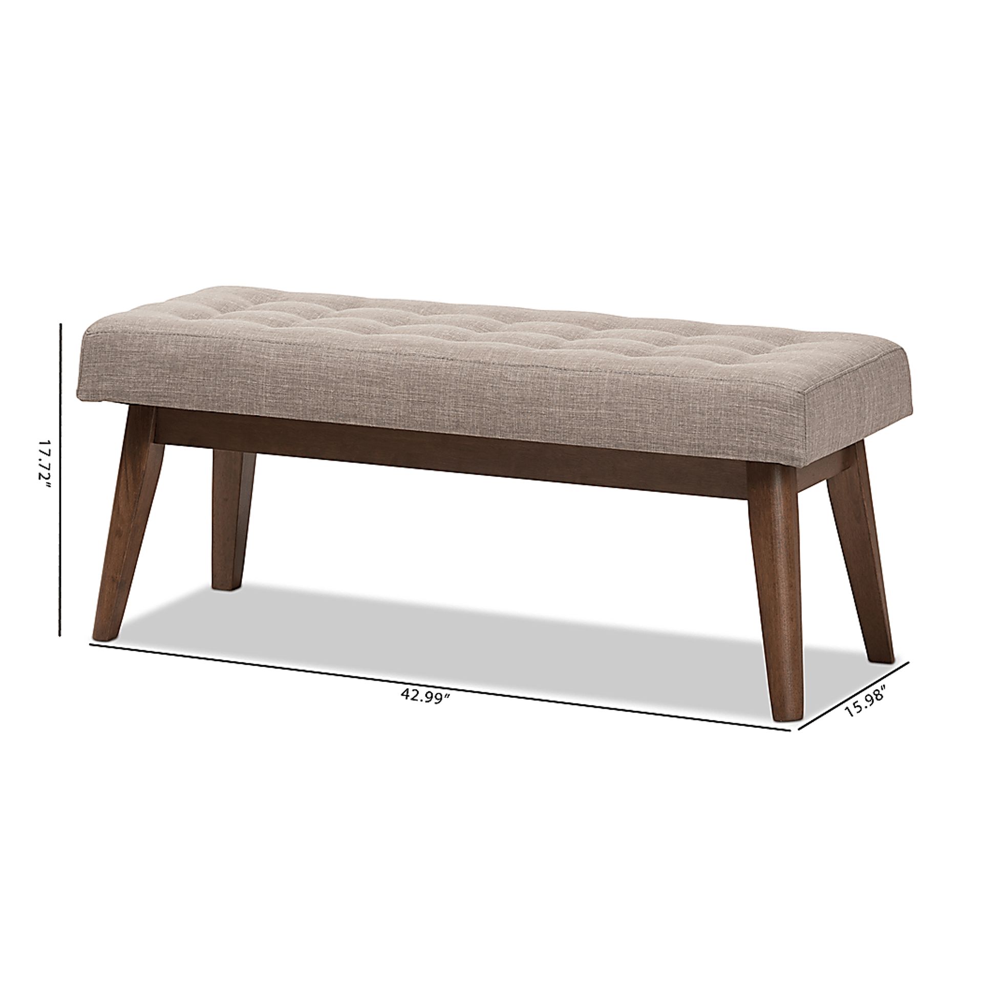Marshead Light Gray Accent Bench - Image 6
