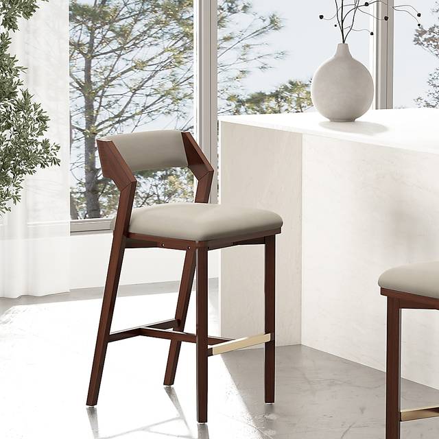 Marspoly Beige Barstool - Thumbnail - Image 3