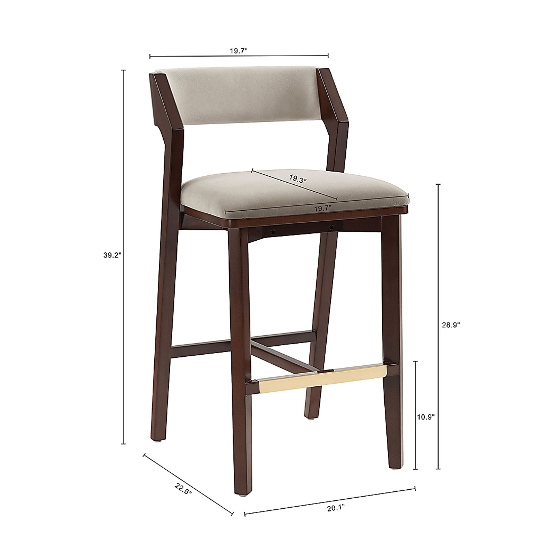 Marspoly Beige Barstool - Image 5