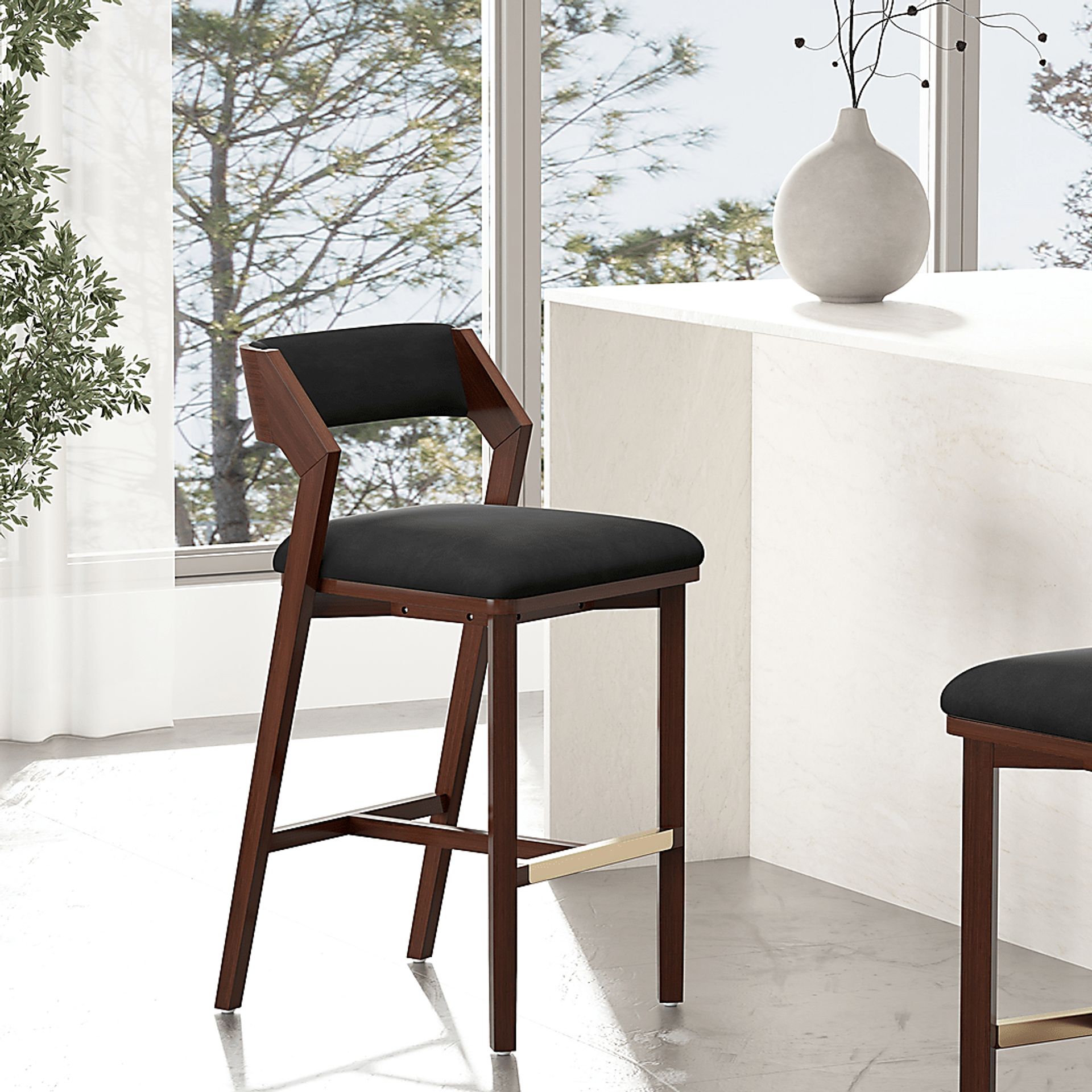 Marspoly Black Barstool - Image 3