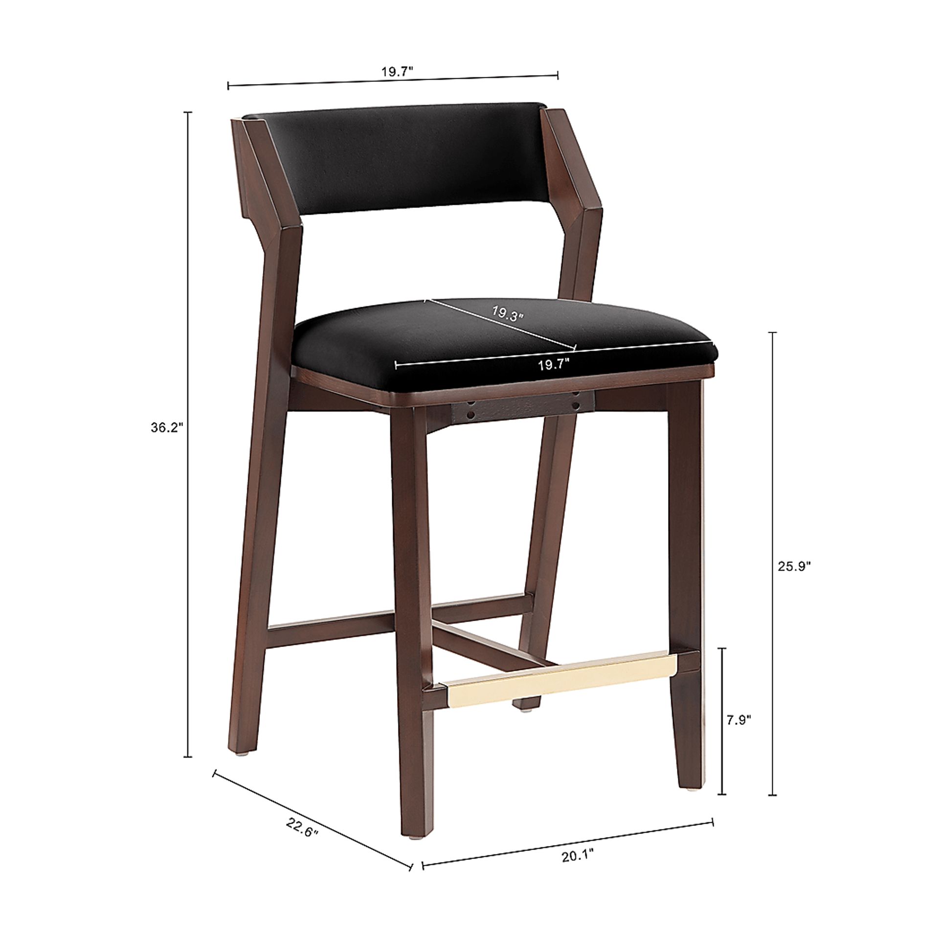 Marspoly Black Counter Height Stool - Image 5