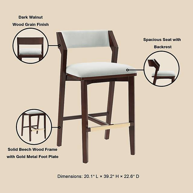 Marspoly White Barstool - Thumbnail - Image 3