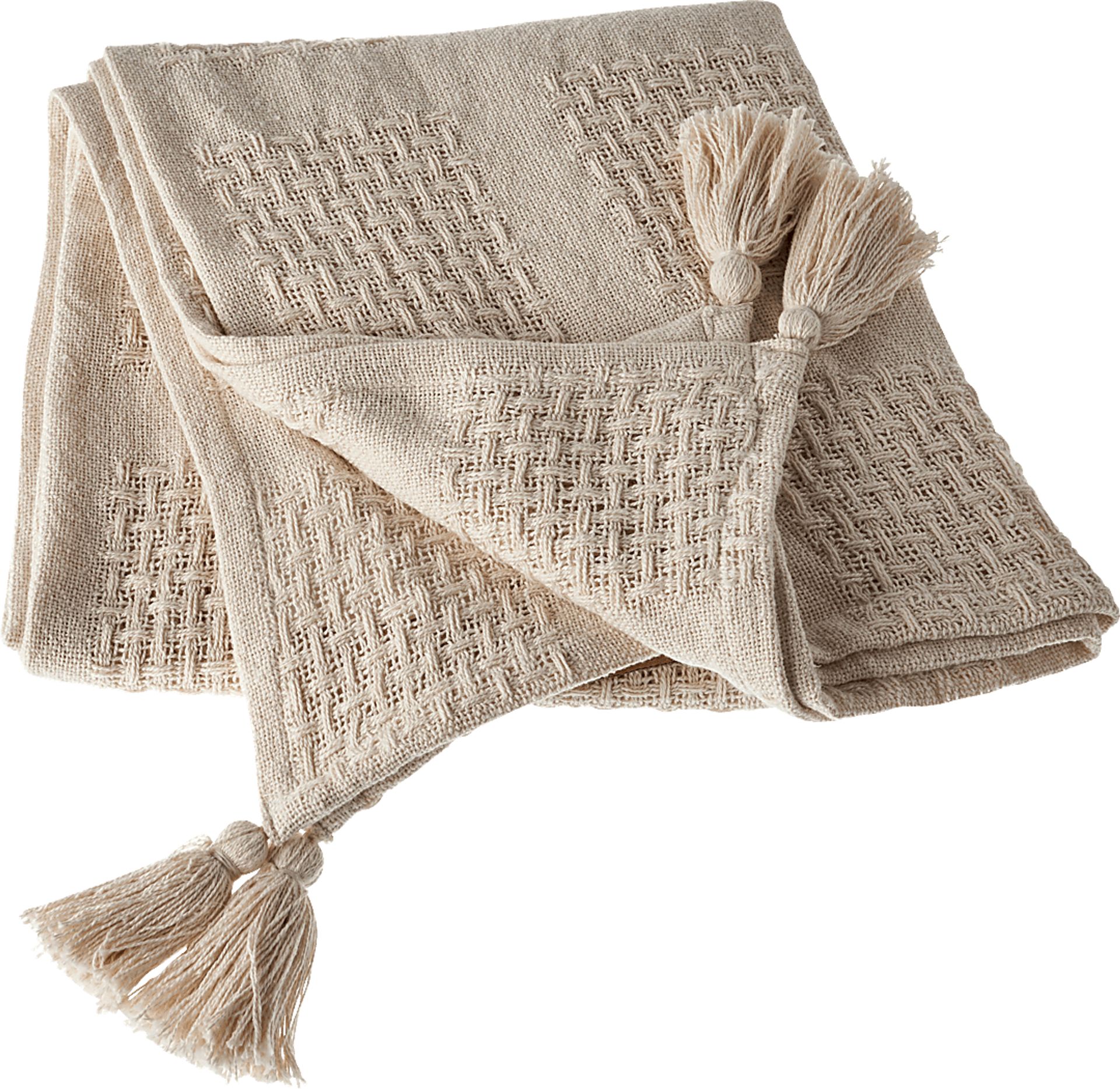 Marsway Cream Throw Blanket - Image 2