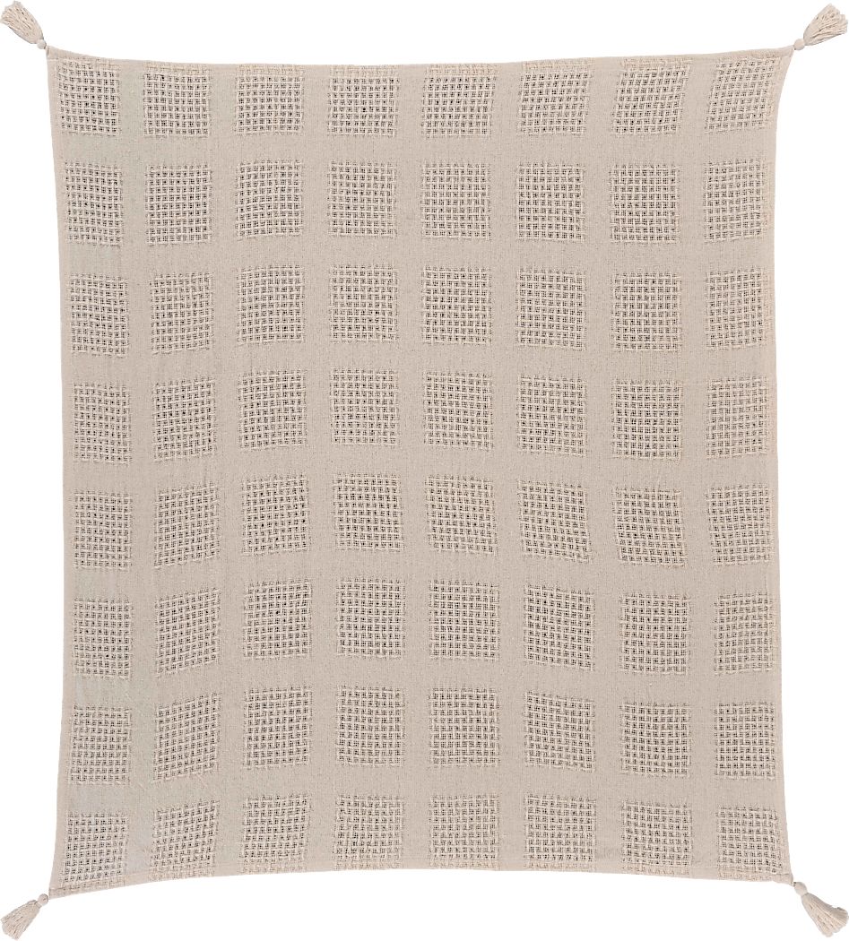 Marsway Cream Throw Blanket