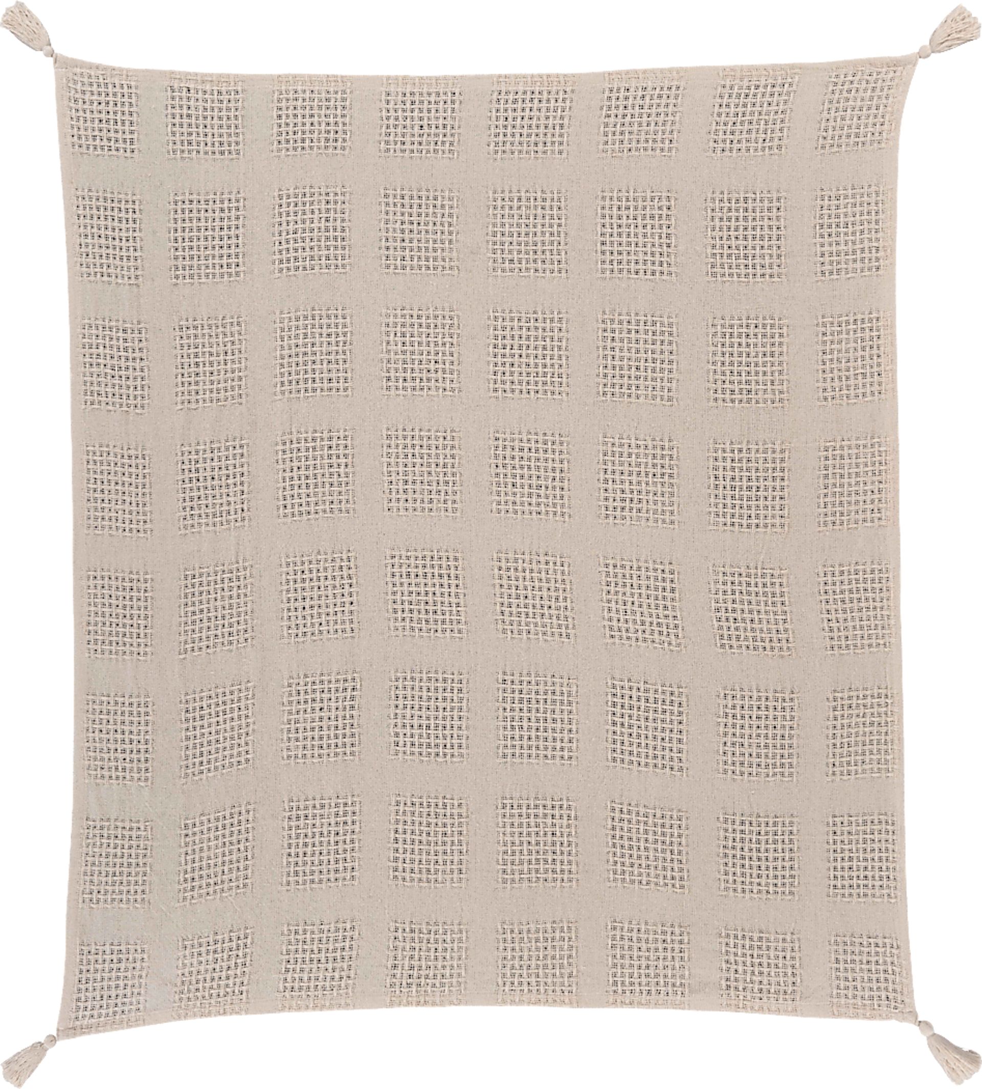Marsway Cream Throw Blanket - Image 1