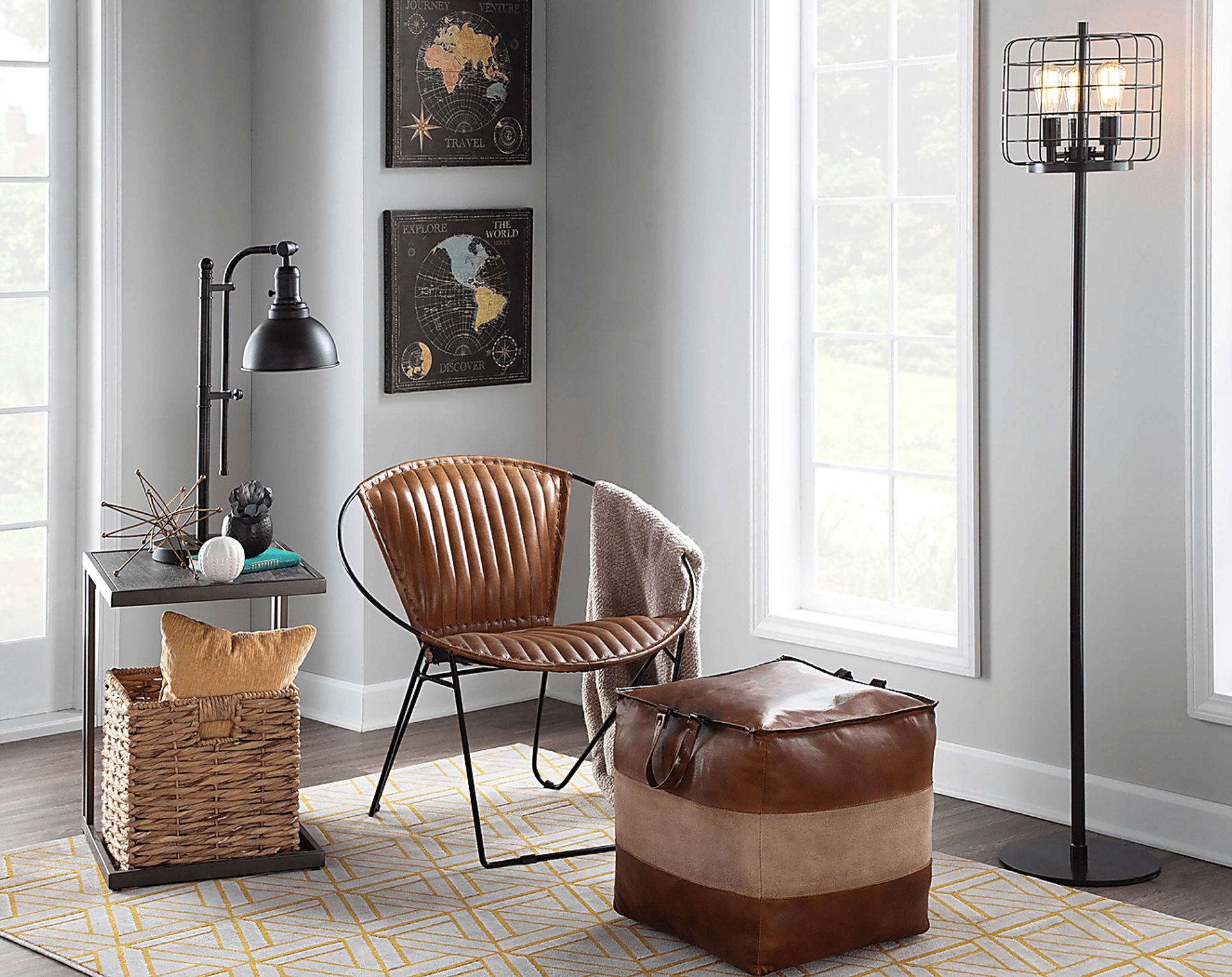 Martee Brown Ottoman - Image 7