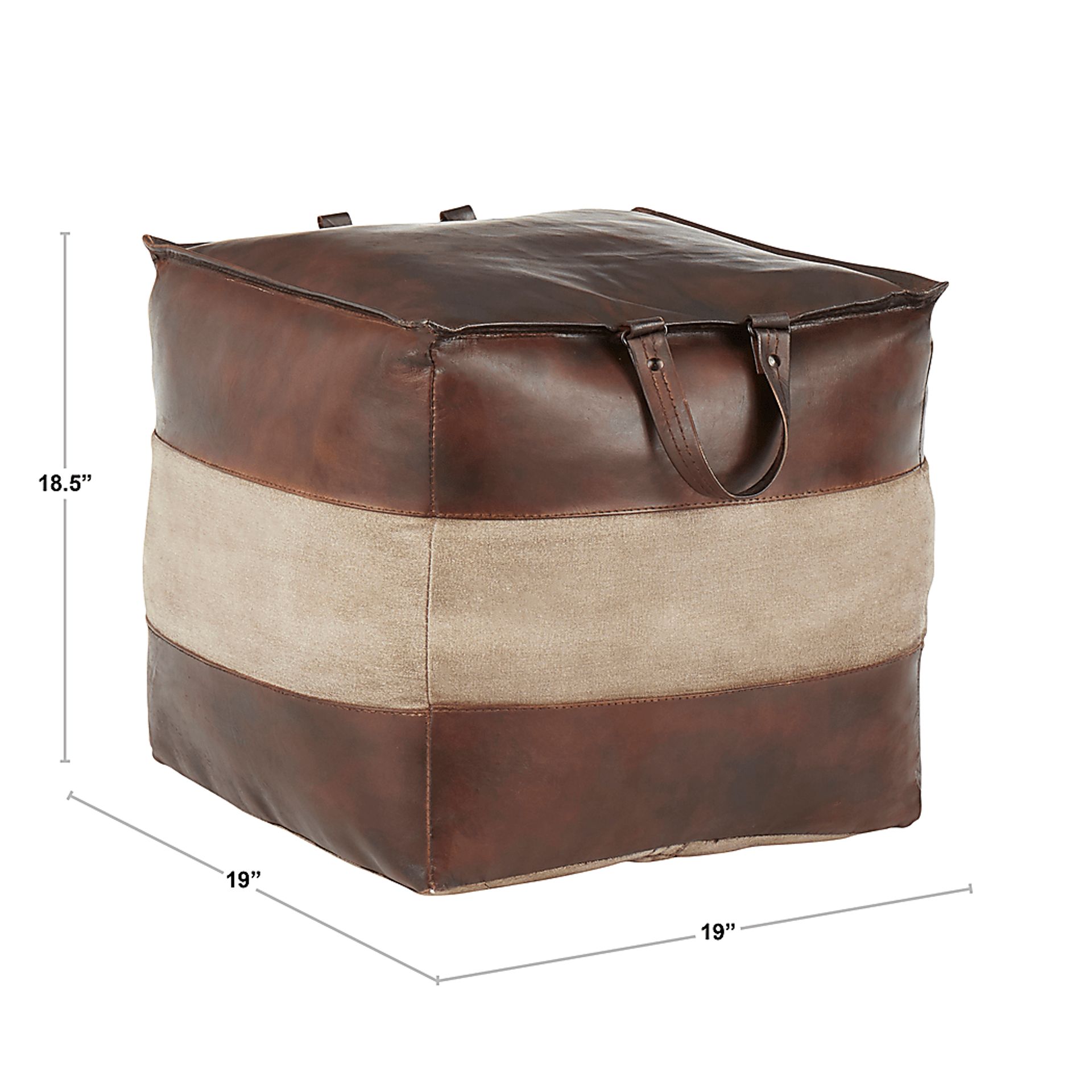 Martee Brown Ottoman - Image 8