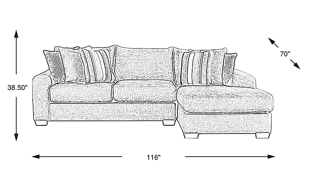 Martin 2 Pc Right Arm Chaise Sectional