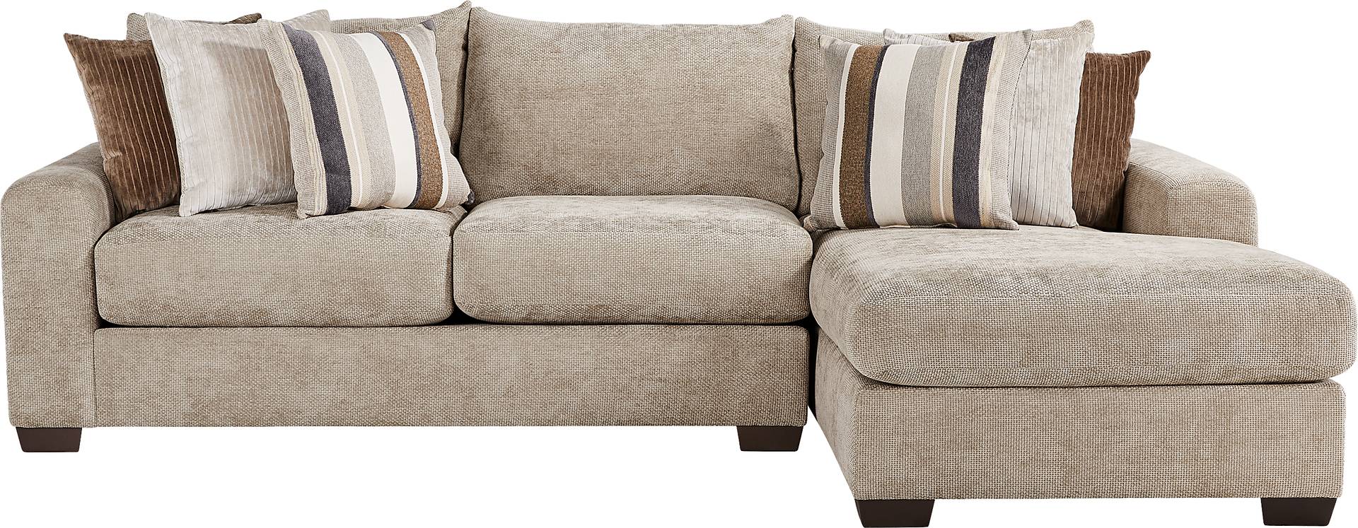 2 pc right arm chaise sectional