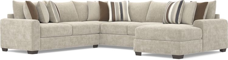 3 pc right arm chaise sectional