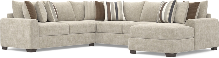 3 pc right arm chaise sectional