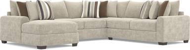 3 pc left arm chaise sectional