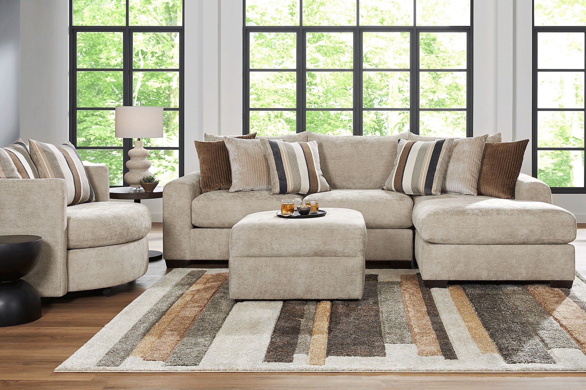 Martin Brown 3 Pc Sectional Living Room - Image 1