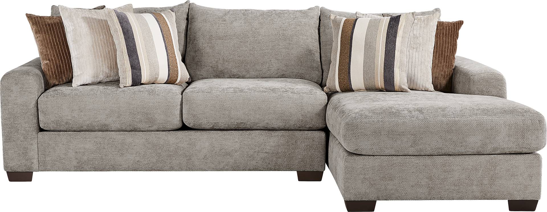 2 pc right arm chaise sectional