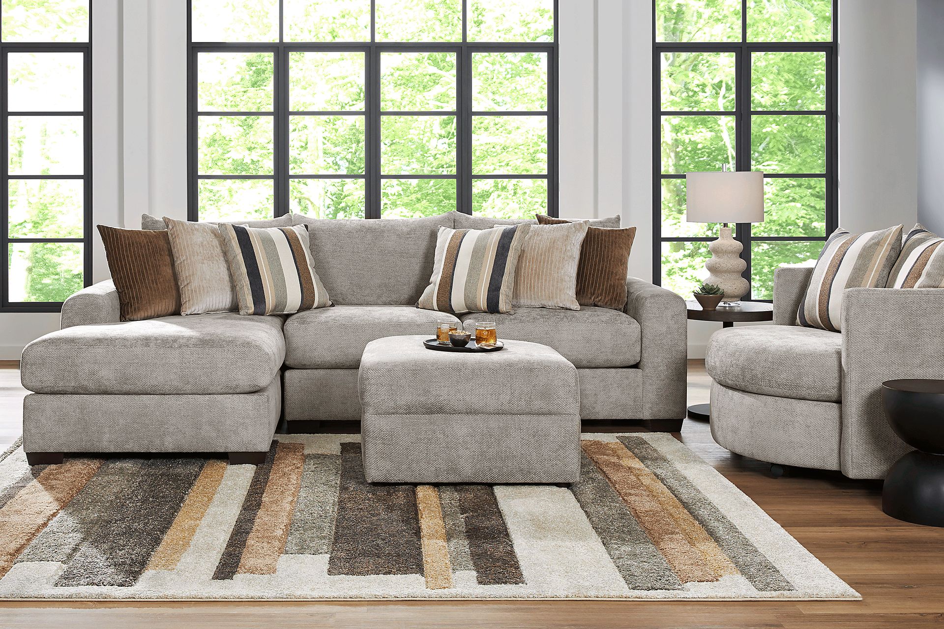 Martin Gray 5 Pc Sectional Living Room - Image 1