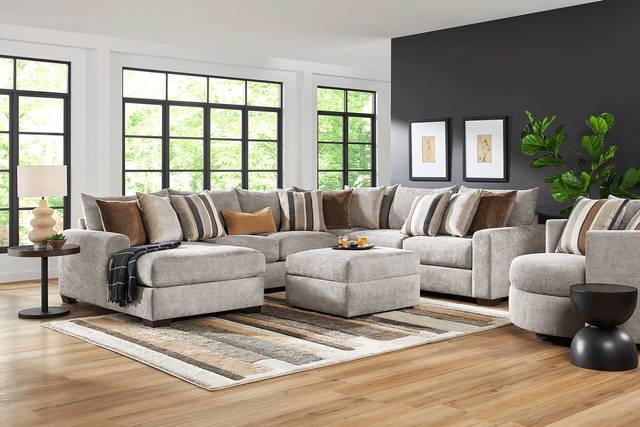Martin Gray 6 Pc Sectional Living Room - Thumbnail - Image 1