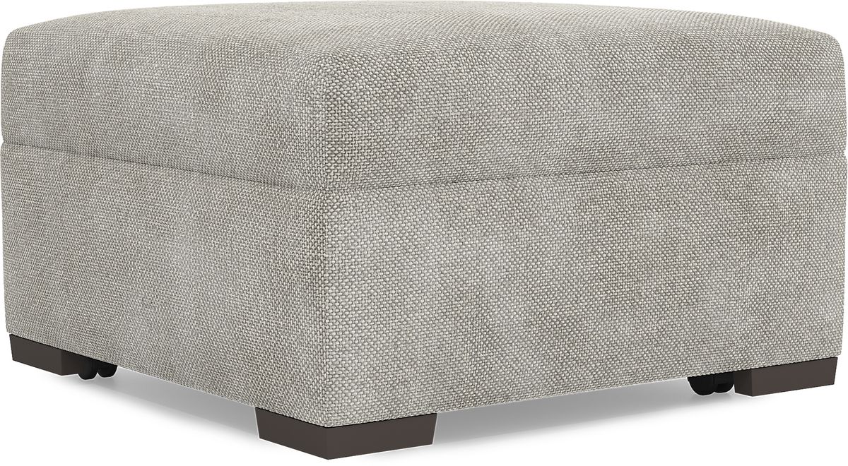 Martin Gray Chenille Fabric Ottoman | Rooms to Go