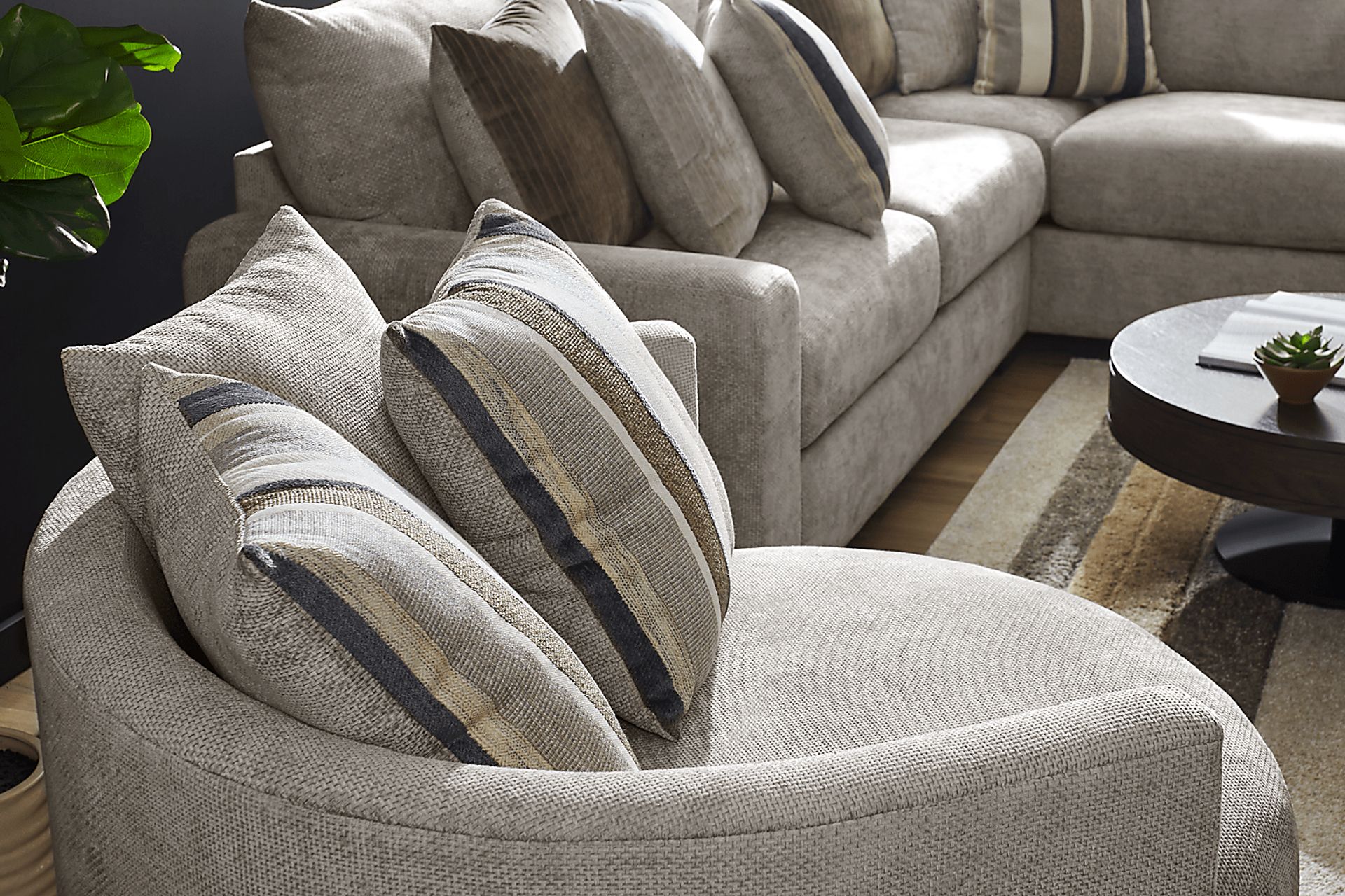 Martin Gray Swivel Chair - Image 3