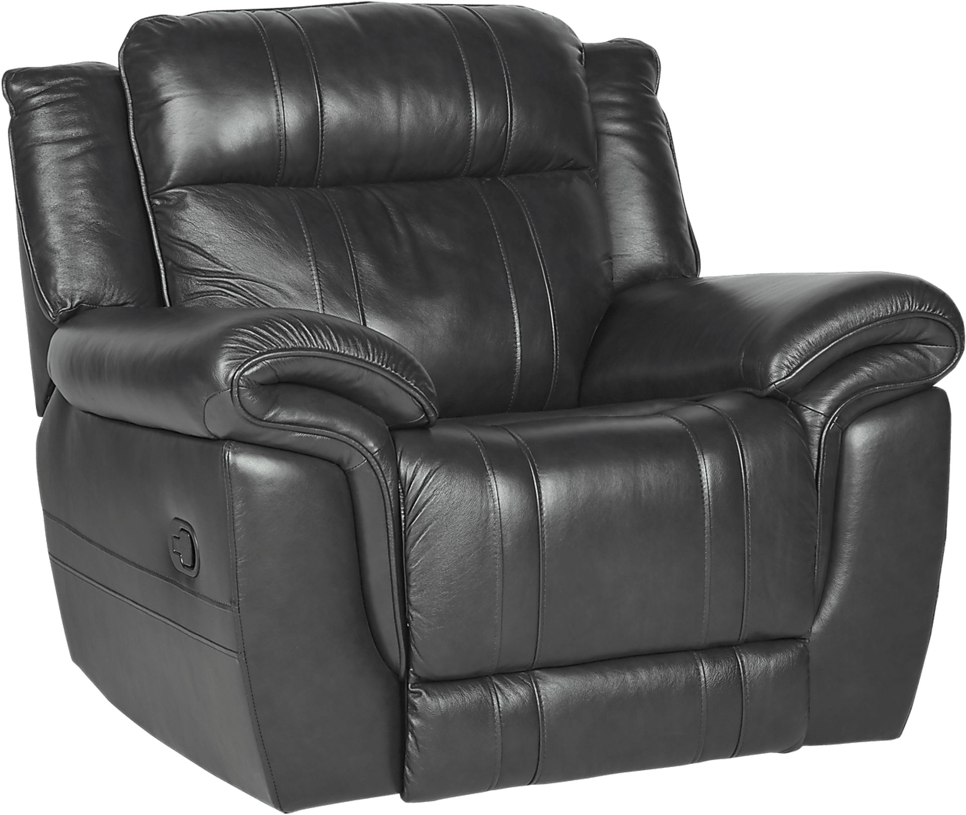 Martino Black Leather Glider Recliner - Image 1