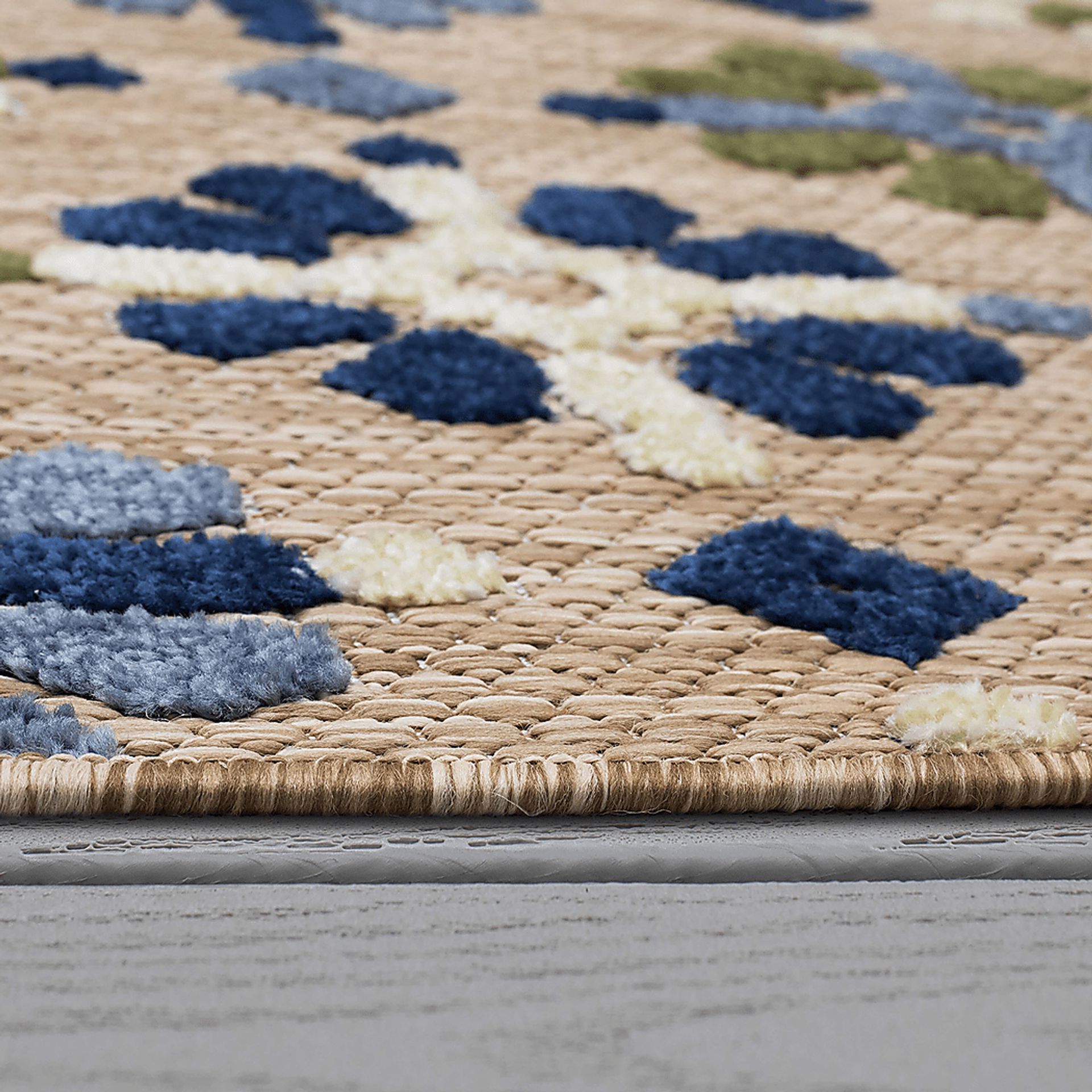 Martoise Blue 6' x 9' Indoor/Outdoor Rug - Image 6