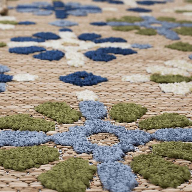 Martoise Blue 6' x 9' Indoor/Outdoor Rug - Thumbnail - Image 7