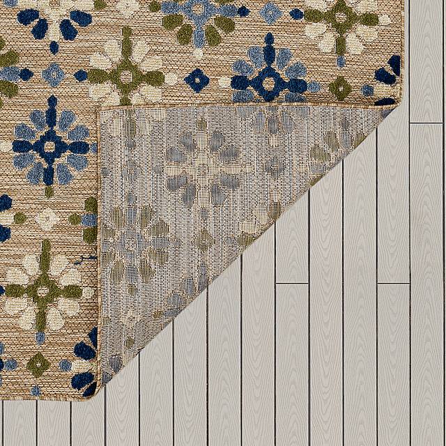 Martoise Blue 6' x 9' Indoor/Outdoor Rug - Thumbnail - Image 8